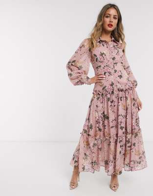 together floral print maxi dress