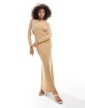 [Bardot] Bardot maxi knit dress in soft beige-Neutral 12 Soft Camel