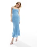 [Bardot] Bardot mesh midi dress in blue 14 Blue