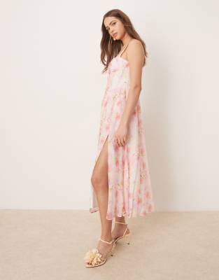Bardot Midi Dress In Pink
