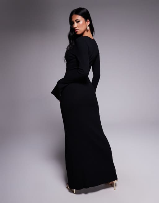 Bardot Nautico knit maxi dress in black | ASOS