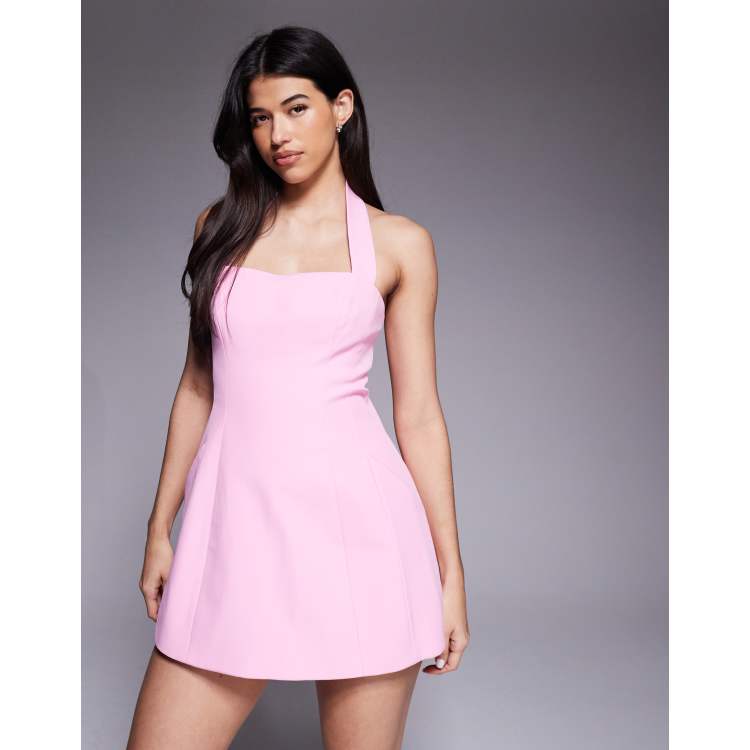bardot nevelle halter square-neck mini dress Bardot Nevelle Hourglass Halter Mini Dress