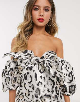 animal print bardot