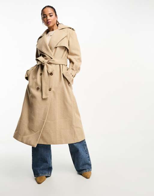 Herringbone trench coat on sale women's