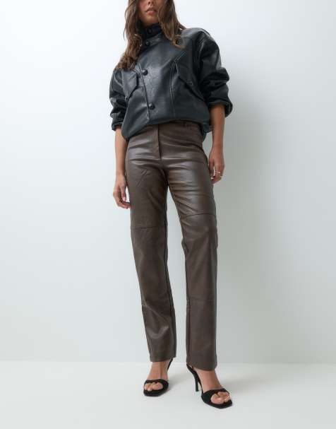 Bardot pantalon taille haute chocolat - view 1