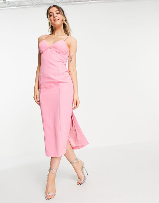 Bardot Slip Dress in Soft Pink