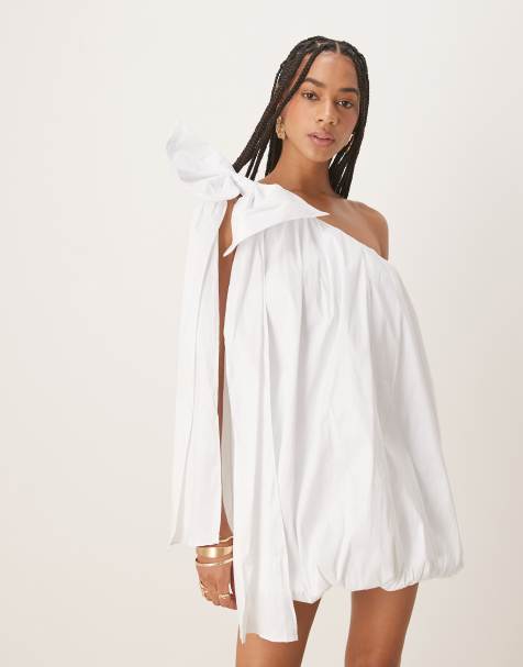 Bardot - Razia - Robe courte et asymétrique - Blanc orchidée - view 1