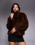 [Bardot] Bardot Renata faux-fur jumper in chocolate-Brown 6 Chocolate