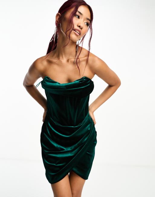 Robe en velours online vert