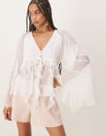 [Bardot] Bardot Rosalo ruffle blouse in orchid white 14 ORCHID WHT