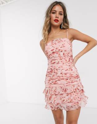 peach bardot dress