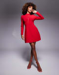 [Bardot] Bardot sculpted mini dress in red 12 Red