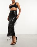 Bardot sequin skirt in black