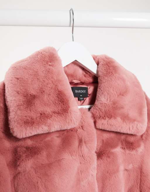 Faux fur jacket bardot sale