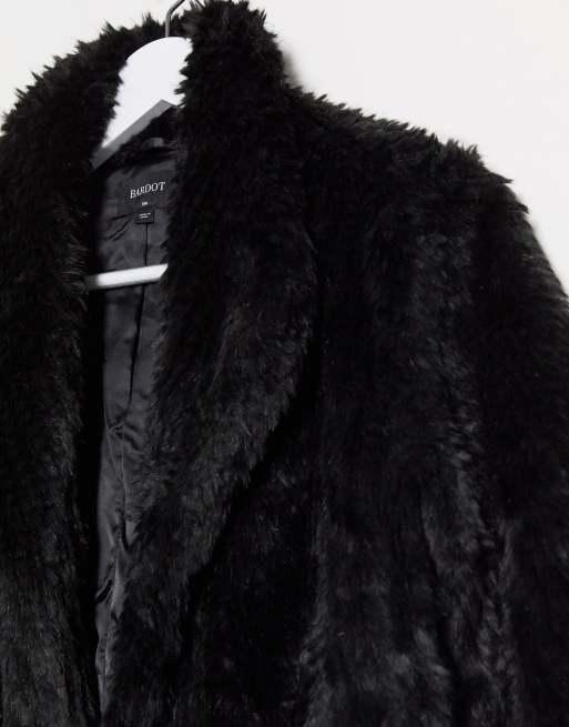 Faux fur jacket on sale bardot