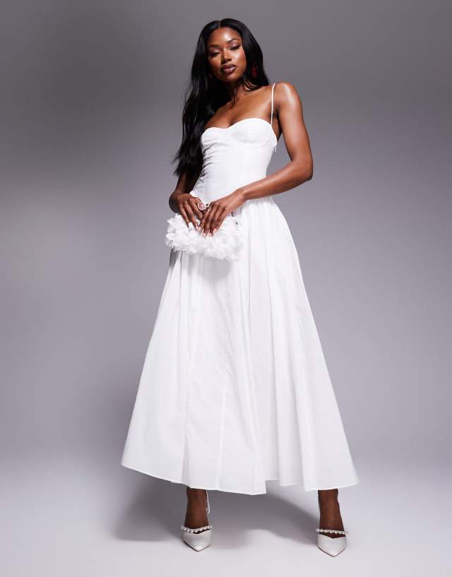white flowy dress with corset Bardot tie back maxi in Lace wedding Size:02 Pretty Baby Dresses A Line vs. Fit For the hens