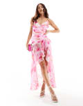 [Bardot] Bardot tie dye midi dress in pink 16 Pink Floral