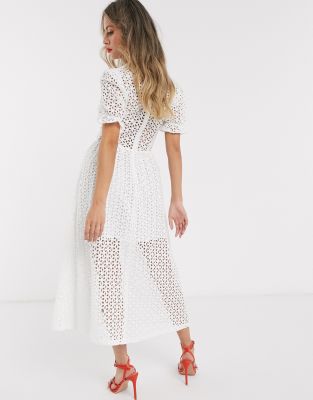 vestito pizzo bianco