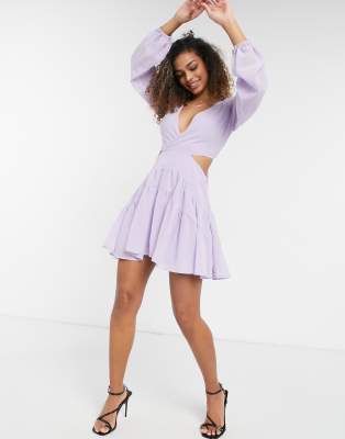 Vestito lilla corto clearance