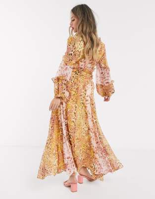 vestito leopardato lungo