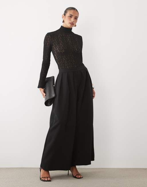 Bardot - Vezza - Body in rete nero a fiori, 3 di 4