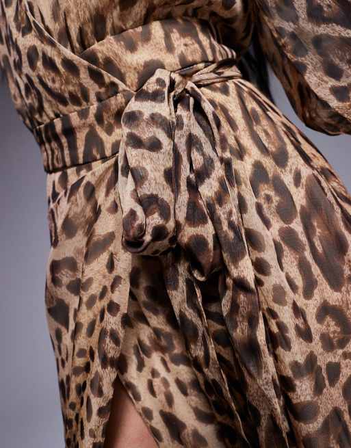 Bardot wrap maxi dress in leo print ASOS — free download
