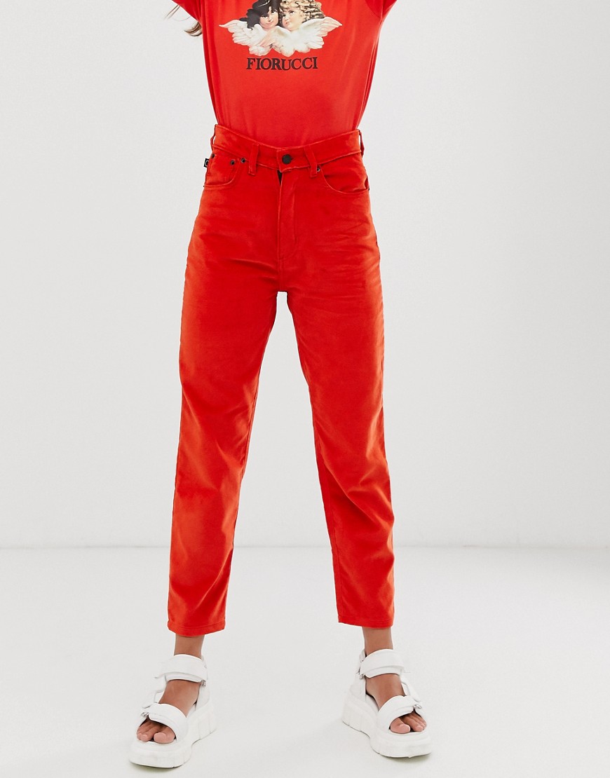 фото Бархатные джинсы прямого кроя fiorucci tara-оранжевый