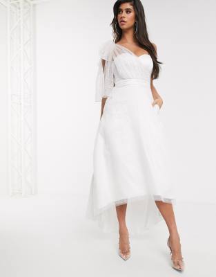 bow one shoulder dress