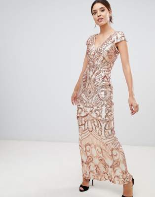 bariano rose gold dress