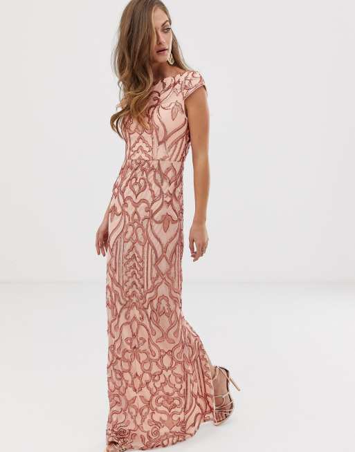 Rose gold hotsell bohemian dress