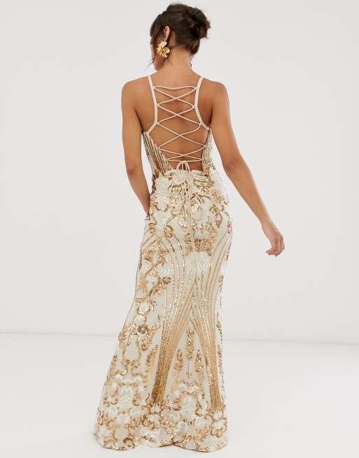 Bariano embellished hot sale maxi dress