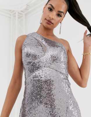 bariano silver sequin dress