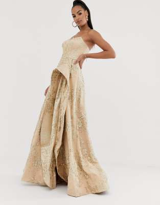 gold ballroom gown