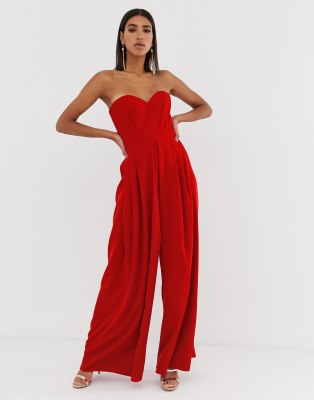 red sweetheart jumpsuit