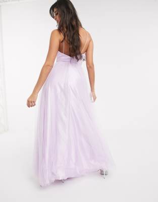 vestito lungo lilla