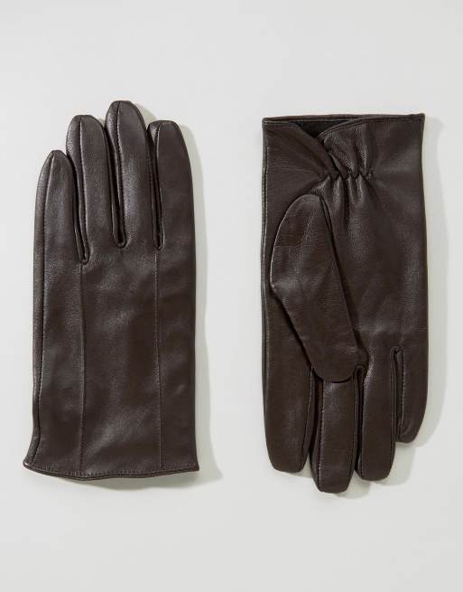 Barneys - Leren handschoenen in bruin