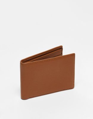 Barneys Original leather wallet in tan - ASOS Price Checker