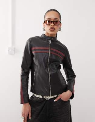 Barneys Originals Barneys originals collar tab biker in black