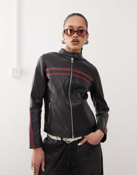 Barneys Originals Barneys originals collar tab biker in black - view 1