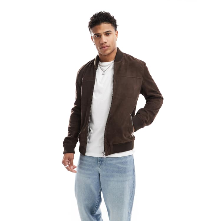 Barneys Suede Zip Shirt hotsell Jacket