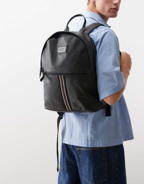 Barneys Originals Barneys originals leather backpack in black - view 1