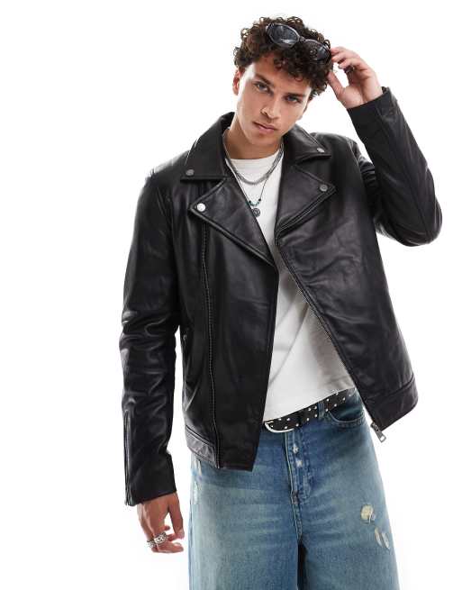 Barneys original leather jacket asos best sale