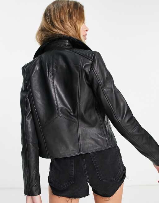 Asos leather jacket on sale barneys