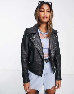 Barneys original leather jacket with belt best sale