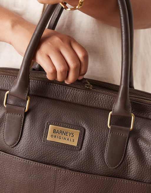 Barneys originals brown messenger bag in brown, 3 of 3