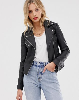 Barney's Originals Clara real leather jacket-Black