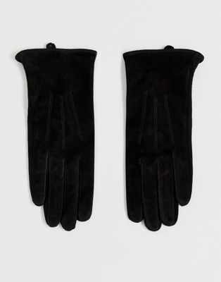 Barney's Originals - Echt suède handschoenen in zwart