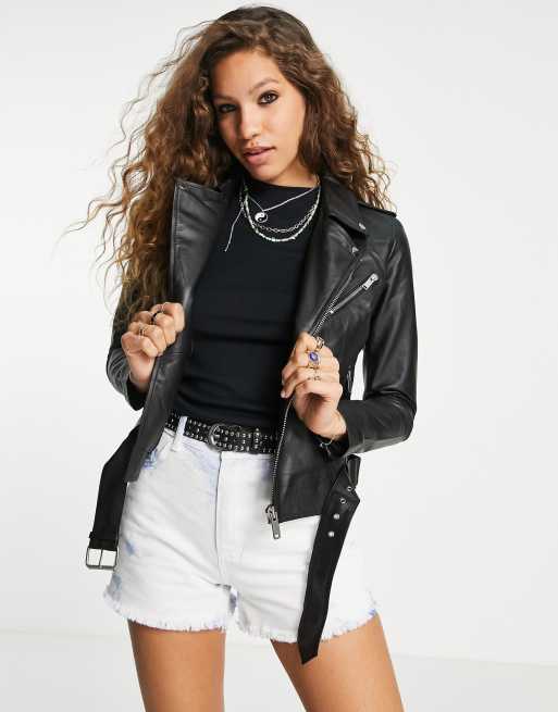 Barneys original leather hot sale biker jacket