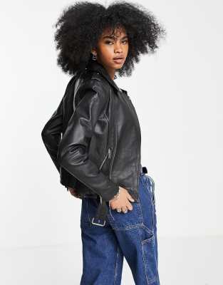 asos genuine leather jacket