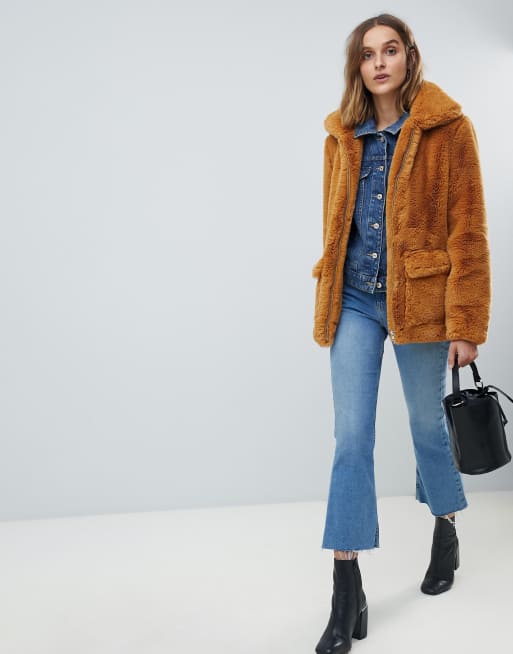 Barney's originals faux fur hot sale coat